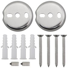 1 Set 1.5 Inch Diameter Towel Bar Replacement Parts Silver Stainless Steel Su...