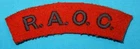 WW2 RAOC ROYAL ARMY ORDNANCE CORPS MILITARY SHOULDER TITLE PATCH CLOTH BADGE