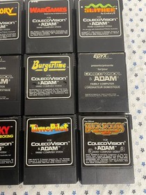 Coleco Vision & Adam Video Game Lot of 9 COLECOVISION Vintage TESTED WORKING