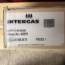 Intergas Flue Extension 082979 500MM/60MM/100MM with Wall Clamp
