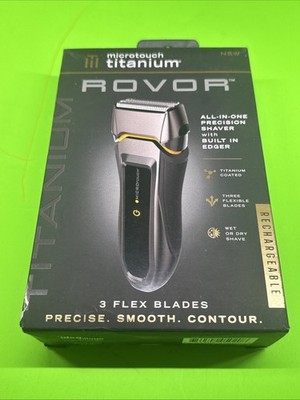 MicroTouch Titanium ROVOR All-Terrain Wet/Dry Shaver 5022 NEW flex blade ROVER