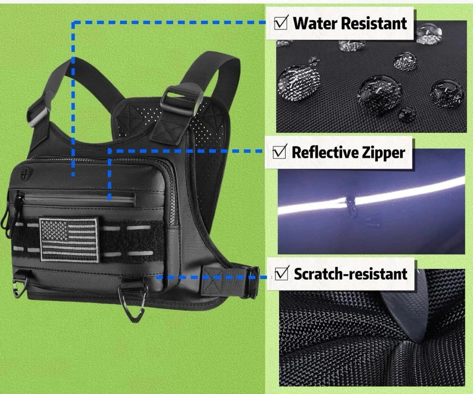 Грудь сумка для мужчин и женщин водонепроницаемый работает жилет тактическая сумка - Изображение 4 из 4