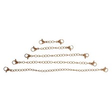 5Pcs/set Stainless Steel Lobster Clasp Extender Chain DIY Necklace Findings