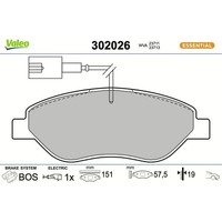 Valeo 302026 Bremsbelagsatz FüR Fiat Alfa Romeo Lancia Bremse BremsbeläGe