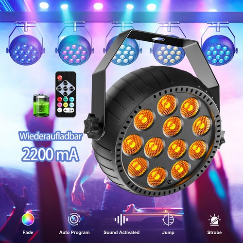 3 szt. 120W Akumulator RGB LED Par Reflektor 2200Am Akumulator Reflektor - Zdjęcie 1 z 12
