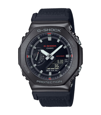 Casio G-Shock Herren GM-2100CB-1AER Stahl SCHWARZ Digital Analog STOFF