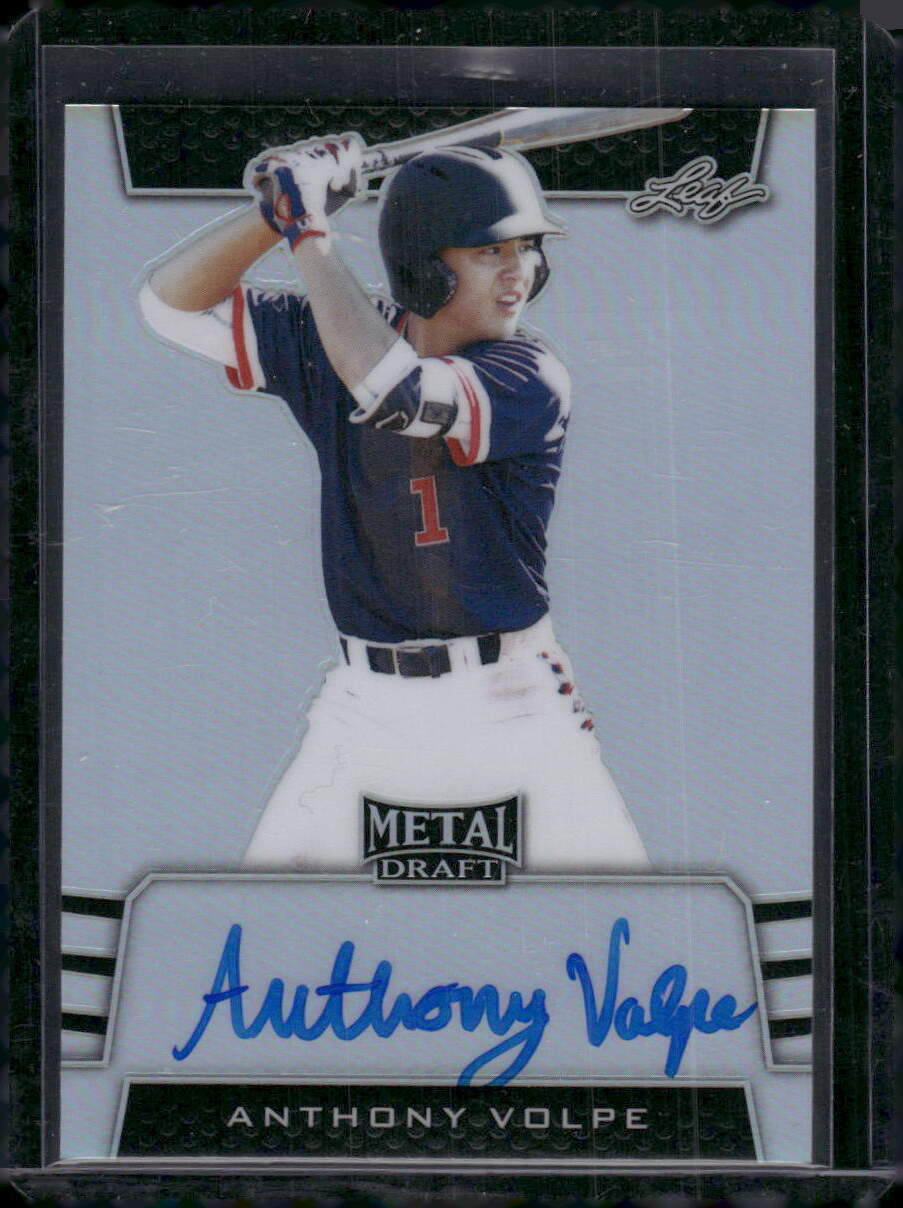 2019 Leaf Metal Draft BAAV2 Anthony Volpe Base Autographs Silver /50