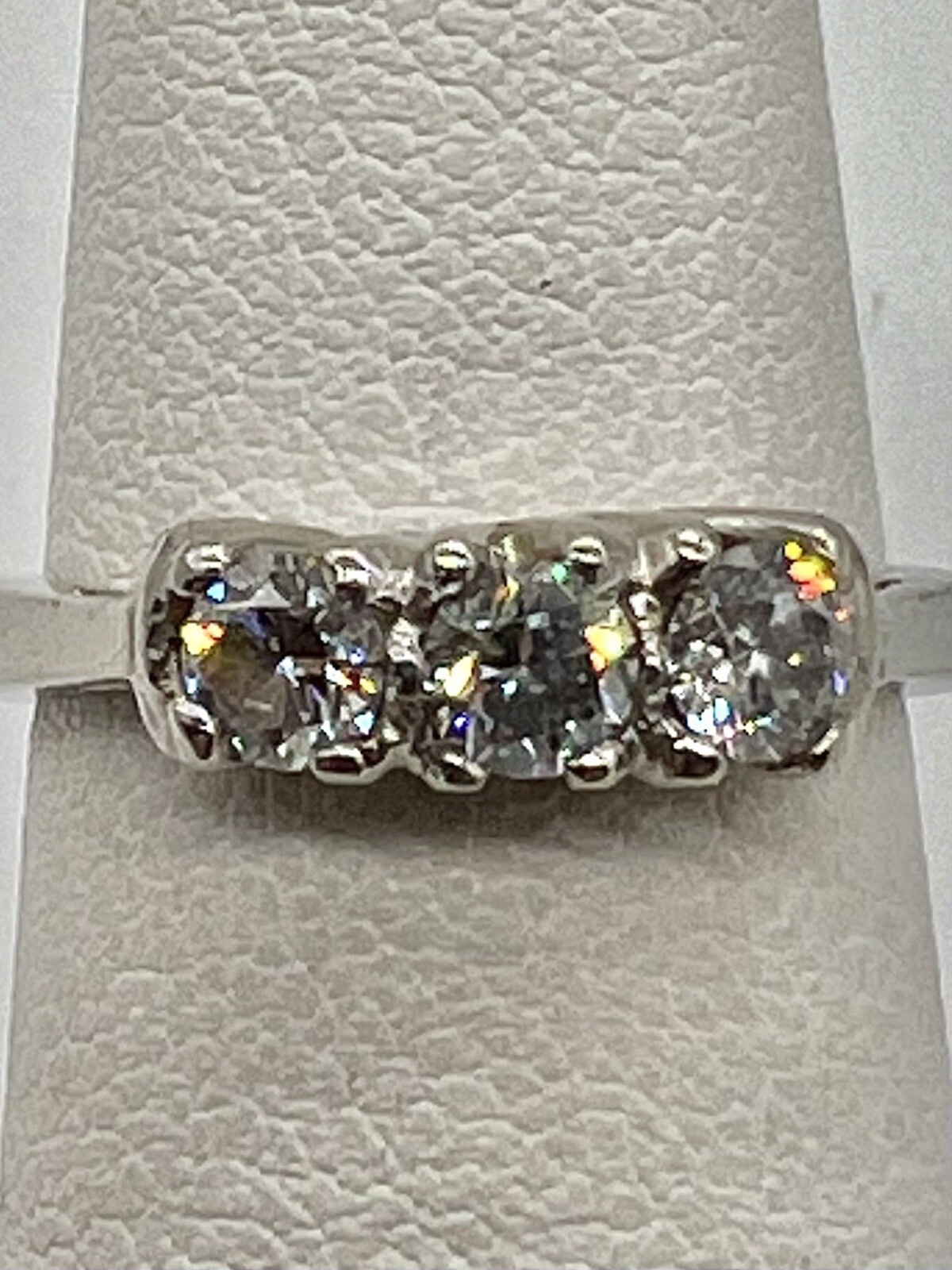 Solid 950 Platinum .50tcw Diamond Cluster  Ladies… - image 2