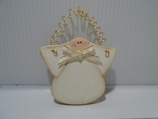 WOODEN HAND PAINTED ANGEL 3" ORNAMENT UNBRANDED CB3936