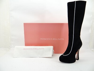 Francesca Bellavita MUSA Plateau Stiefel Schuhe High Heels Schwarz Leder Gr.39