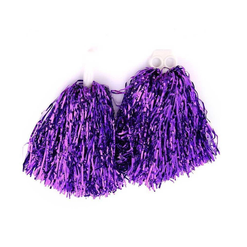 USA POM POMS CHEERLEADER FANCY DRESS ACCESSORY DANCE GROUP THEATRE SHOWS - Image 4 of 4