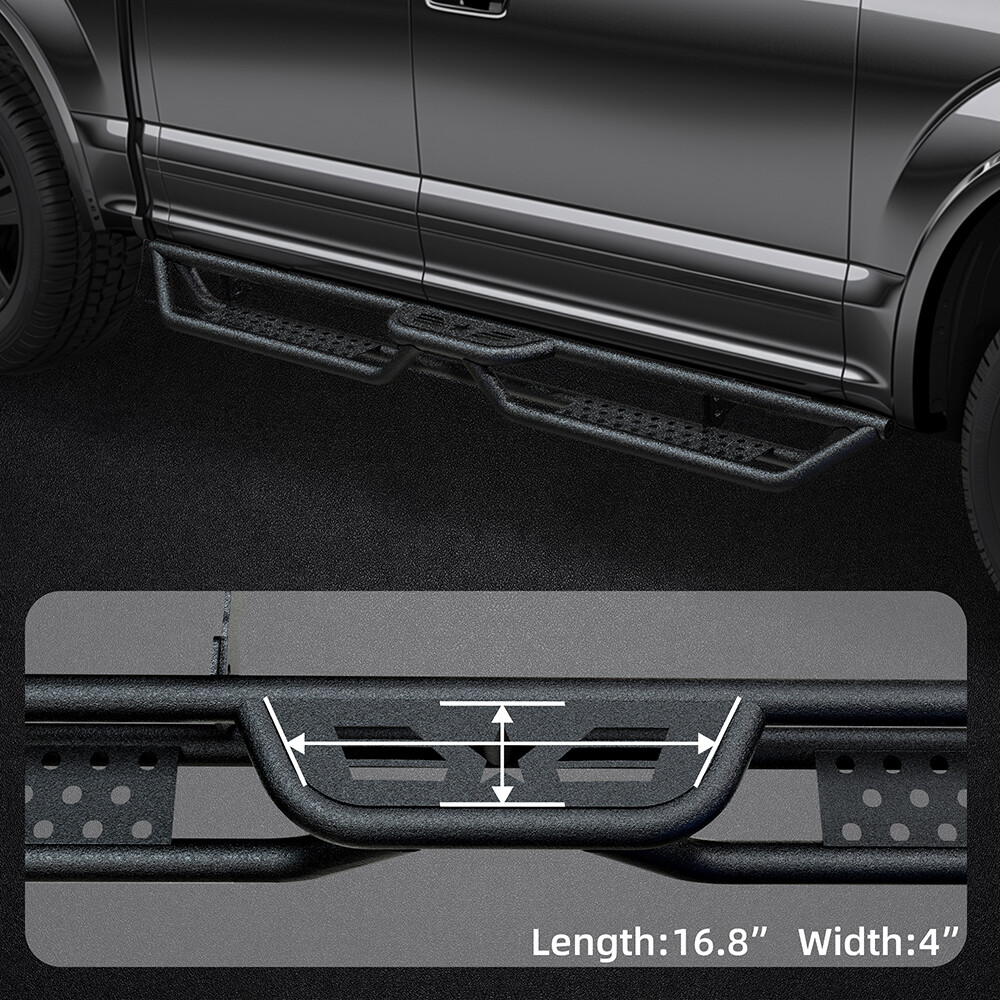 Running Boards For 2007-2018 Jeep Wrangler JK 2 Door – Drop Side Steps, 6" Wide