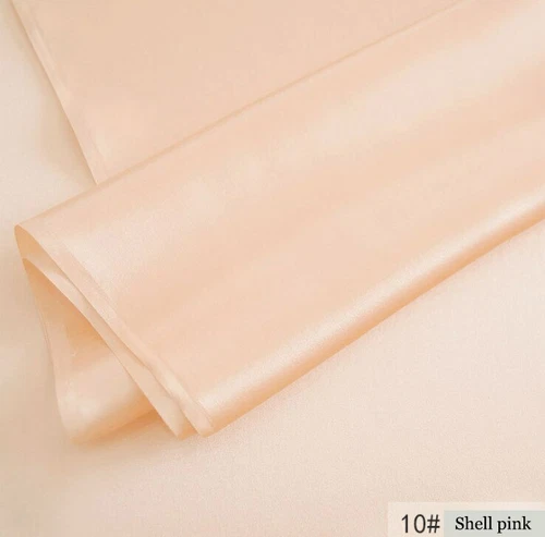 Tela Charmeuse de seda natural de 1 yarda*114 cm 16 momme material satinado de seda para vestido - Imagen 32 de 52