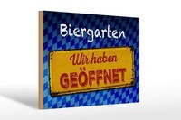 Holzschild Bayern 30X20 Cm Biergarten Wir Haben GeöFfnet Deko Schild Wooden Sign