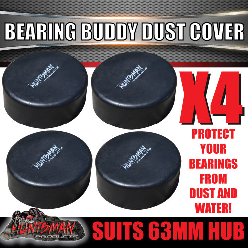 x4 Bearing Buddy Protector Dust Cover rubber Cap Only suit 63mm Bearing