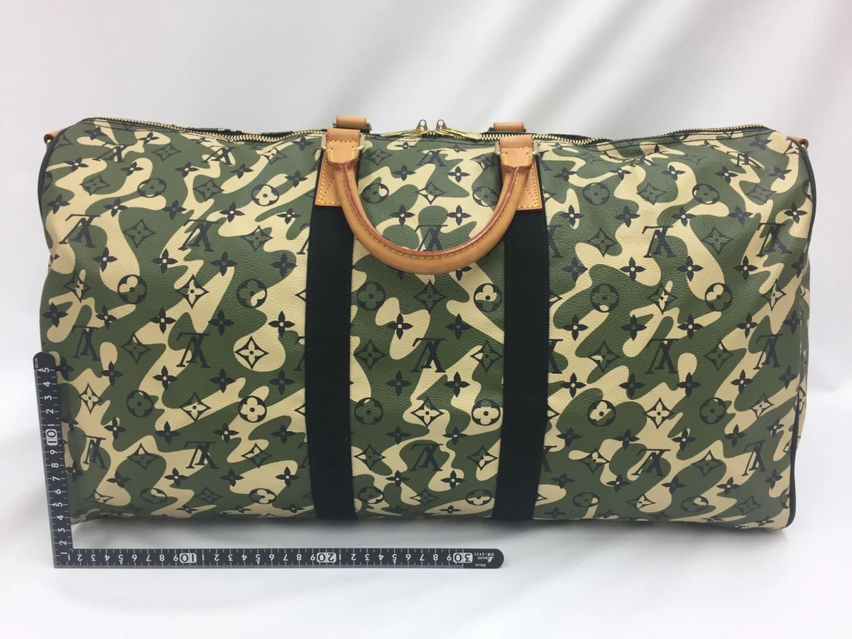 Louis+Vuitton+Keepall+Takashi+Murakami+Duffle+55+Green+Canvas for sale  online