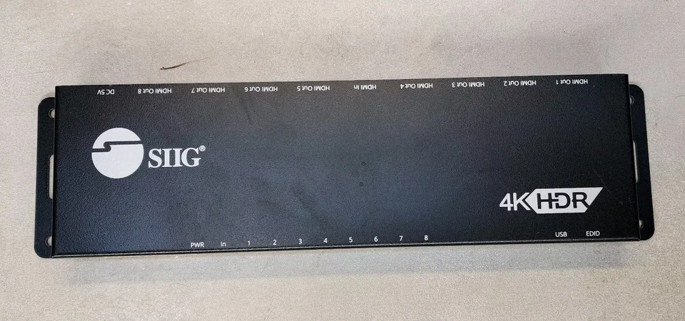 SIIG 1x8 Hdmi 2.0 HDR Splitter Distribution Amplifier EDID CE-H23D11-S1 - Image 2 of 4