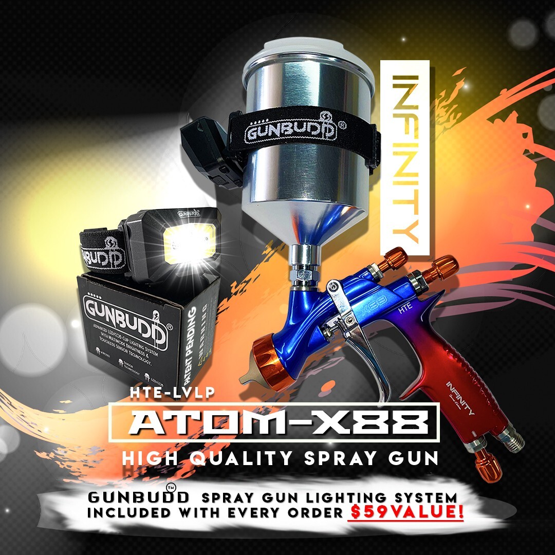 Atom X88 INFINITY Auto Paint Air Spray Gun Kit Cars Paint 1.3 And