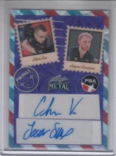 2024 Leaf Metal PBA Tour  CHRIS VIA/JESPER SVENSSON Pin Pals Dual AUTO SP 2/10