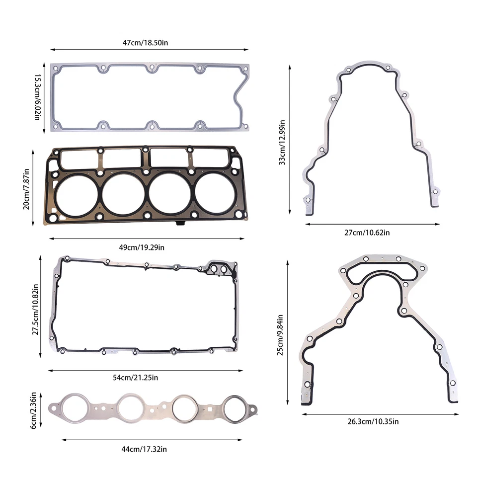 For Holden COMMODORE VT VX VU VY VZ 99-06 5.7L LS1 VRS Cylinder Head Gasket Kit - image 3 of 4