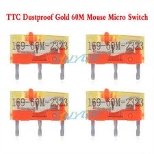 2Pcs Gold Mouse Micro Switch 60m 60 Millions Click TTC Gold Micro Button