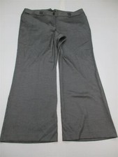 LANE BRYANT Pants Women's Size 5 Dressy Flat Front Chevron Grey
