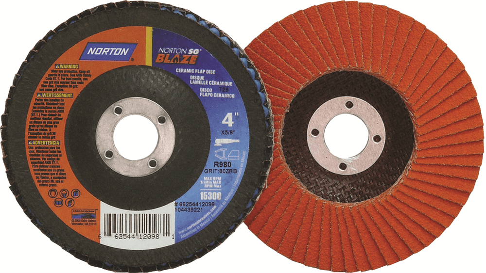 Norton BLAZE FLAP DISCS 125x22mm, 12000 Rpm *Australian Brand 40, 60