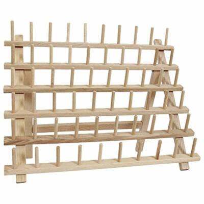 Threadart 60 Spool/Cone Wood Thread Rack - Sturdy Hardwood - Fits Mini-King Cone