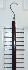 11  X 1.5  Wood  Metal Tie Rack, Holds 20 Ties