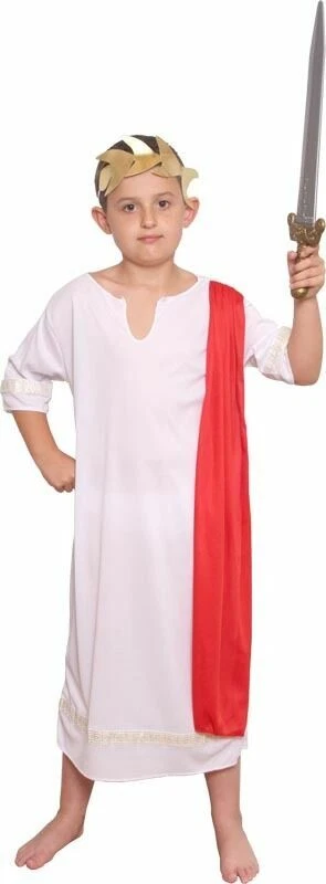 JOLLY WODGERS Emperador Romano Niños Elegante Vestido Griego Antiguo Histórico César Toga Niños Disfraz