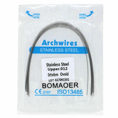 100 Pièces Fils D'Arc Orthodontiques Acier Inox Rond 10 Tailles - Skysea 10 Sachets