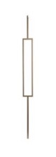Gold Metal Staircase Spindle - 12mm Square Hollow Bar x 1117.6mm High