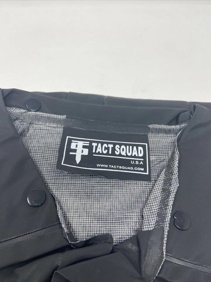 Impermeable de seguridad Tact Squad con capucha desmontable. Negro Talla M Mediana. NUEVO Foto 2 de 4