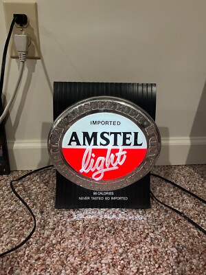 Vintage Amstel Light Lighted Beer Sign - Great Condition and Works!