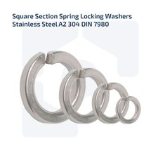 M4 - 4MM SPRING WASHERS SQUARE LOCK WASHER STAINLESS STEELA2 304 DIN 7980