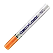 300-7 Marvy DecoColor Opaque Paint Marker, Broad Tip, Orange, Pack of 12