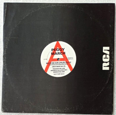 12''  PEGGY MARCH -   WHERE DID OUR LOVE GO **    UK 1986 ** PROMO  * *  EX/EX