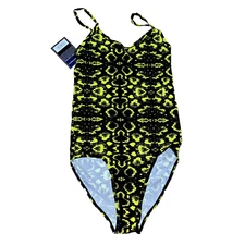 Ethika New With Tags Women's Pull-On Bodysuit "Snake Electric" Size Small