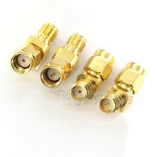 2Pcs SMA RP-SMA Male Female 135 45 Right Angle RF Coax Connector Adapter