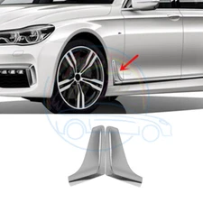 L+R Chrome Fender Air Duct Side Panel Molding Trims For BMW G12 7-Series 16-19