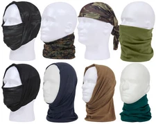 Multi-Use Neck Gaiter and Face Covering Tactical Wrap Lightweight 100% Polyester