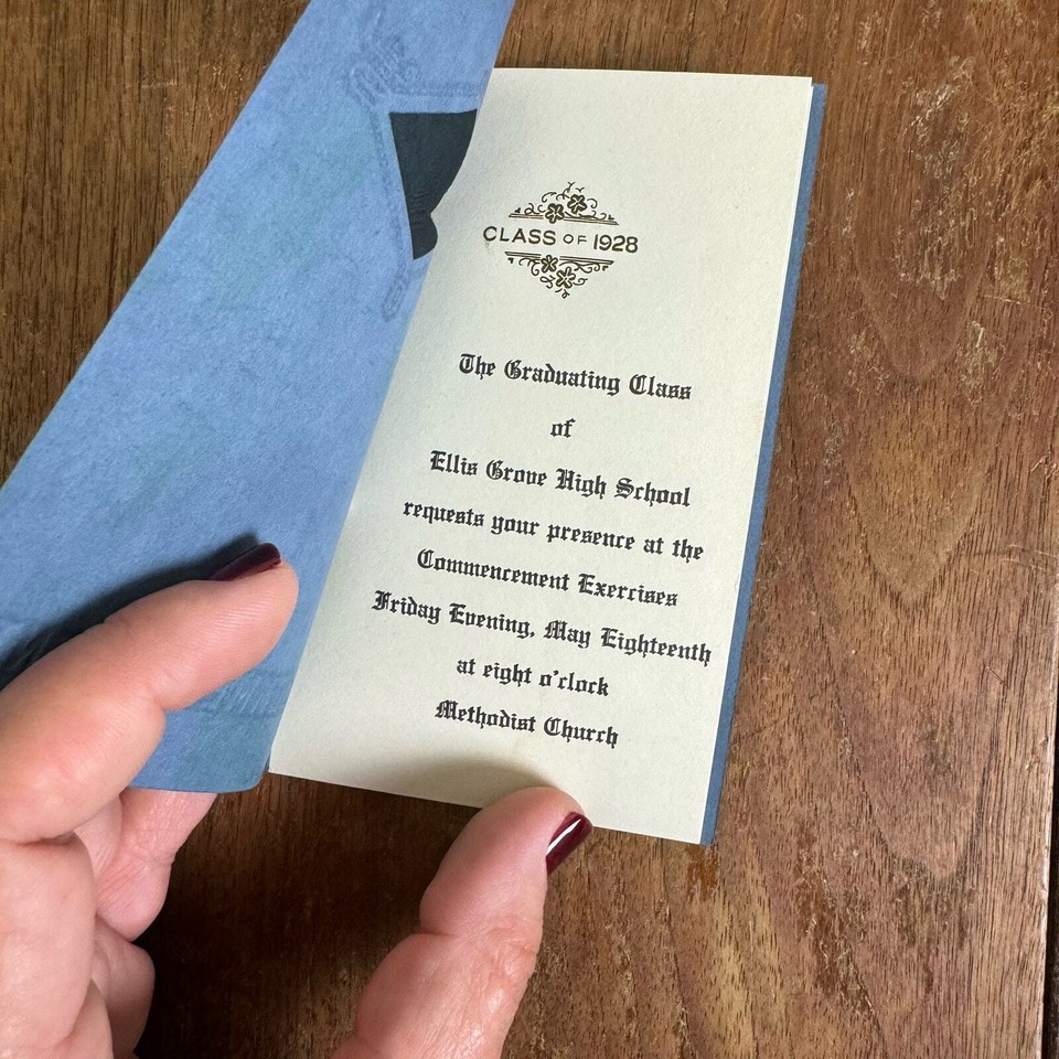 1928 Commencement Ellis Grove High School Graduation Norma May Zander