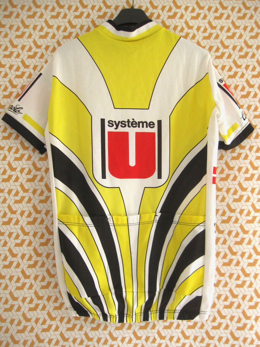 Maillot Cycliste Vintage Laurent Fignon - Système U Model Sport - Taille 6/XL
