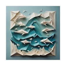 Origami Canvas Art Below The Sea (Ocean Collection #1)