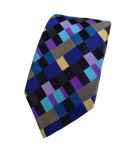 DUCHAMP LONDRES, ¡¡GUAU!! IMPRESIONANTE CORBATA MULTICOLOR 'LADRILLOS VARIADOS', FREEPOST - Imagen 5 de 7