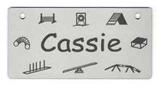 Agility Design  Personalized 5" x 2.5" Dog Crate Tag FREE SHIPPING
