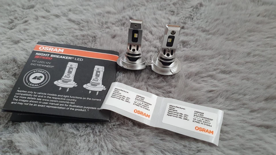 2x OSRAM H7 NIGHT BREAKER LED SPEED 6000K StVZO Compliant 2025 - Image 4 of 4