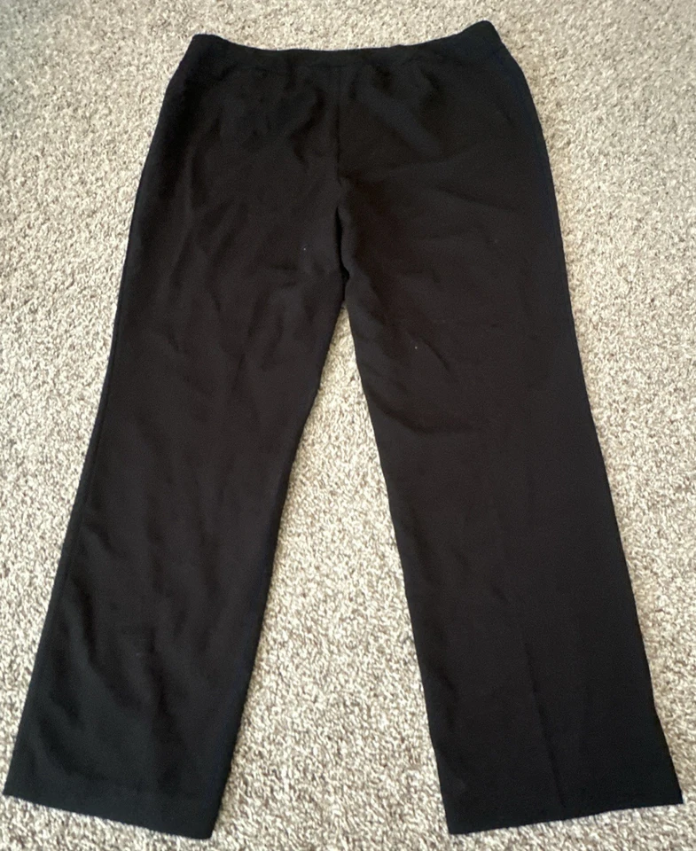 Investments Womens Plus Size 20WR (Measure 40X30.5) Black Pull-On Dress Pants - Image 2 of 4