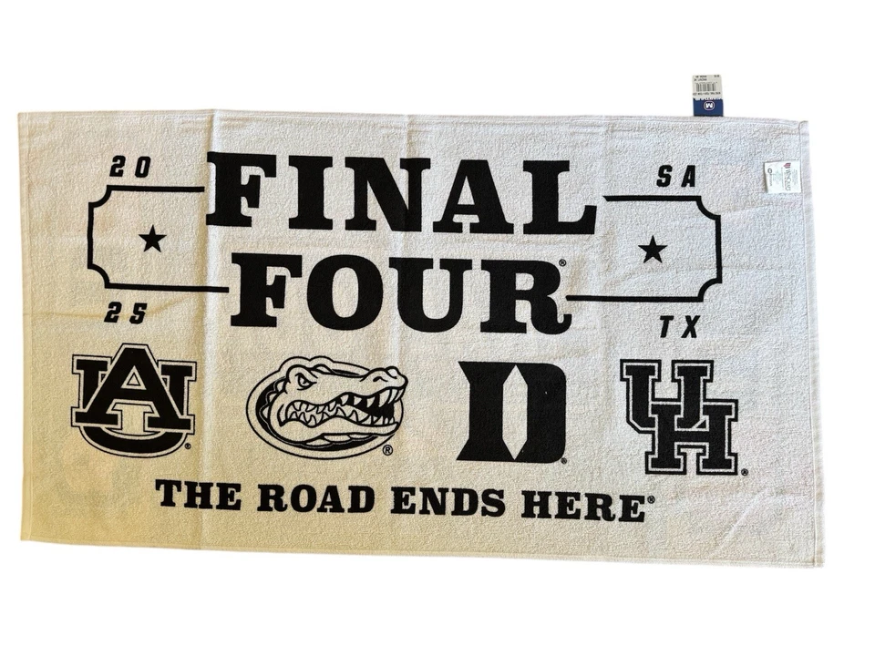Nueva toalla de banco NCAA 2025 para hombre San Antonio Final Four doble cara 22x41 Foto 2 de 4