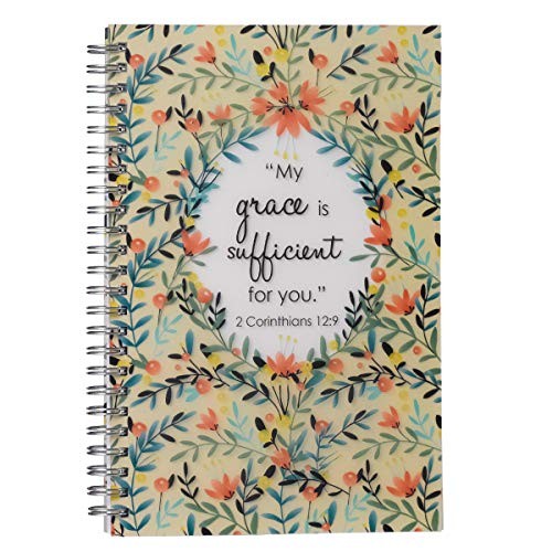 Wirebound Notebook with Grace Sufficient 2 Cor 12 9 Design-image